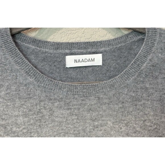 NADAAM Gray Ombré 100% Cashmere Sweater Soft Classic Women’s Large - Picture 3 of 4